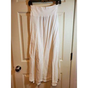 White knit maxi skirt